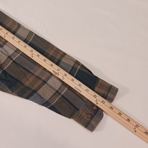 Puritan Button Up Long Sleeve Men's Plaid Green Shirt Spread Collar Size Large image 13