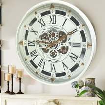 BELGIUM LINE WALL CLOCK ROUND 26 INCH WHITE - $269.99+