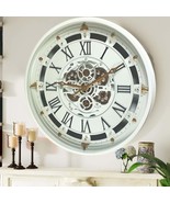 BELGIUM LINE WALL CLOCK ROUND 26 INCH WHITE - $353.77 CAD