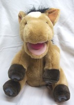 Aurora SOFT TAN HORSE HAND PUPPET 10&quot; Plush STUFFED ANIMAL Toy Farm - $19.80