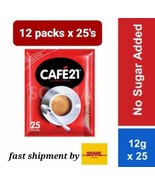 CAFE21 2 IN 1 INSTANT COFFEE MIX NO SUGAR ADDED 25&#39;s x 12 pack shipment DHL - $193.48 CAD