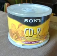 Sony CD-R Recordable Disc 1X-48X 80 Min 50 Pack Spindle Sealed New - $17.41