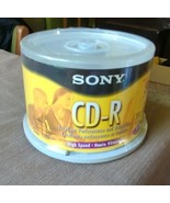 Sony CD-R Recordable Disc 1X-48X 80 Min 50 Pack Spindle Sealed New - £13.61 GBP