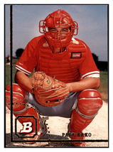 1994 Bowman Paul Bako   RC Cincinnati Reds Baseball Card BOWV3 - £1.53 GBP