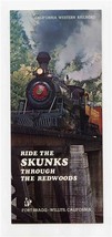 Ride the Skunks Through the Redwoods Brochure California Western Railroad - £14.24 GBP