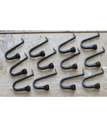 12 Wrought Iron Hammer In Hooks Antique Nail Hardware Amish Handmade Hanger - £18.87 GBP