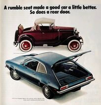 1972 Ford Pinto Advertisement Vintage Automobile Runabout Roadster DWW10D - $24.99