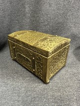 Vtg Estate Find Brass metal lined Tea Caddy/Trinket Box 6”x4”x4” EUC - £31.94 GBP