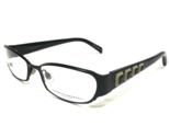 Carolina Herrera Eyeglasses Frames H113 BLACK Yellow Cat Eye 51-17-135 - £73.89 GBP