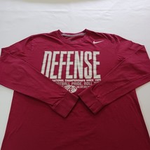 Nike Standard Fit Dixie's Football Pride Men's Red Cotton T-Shirt Long Sleeve L image 6