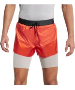 Nike Men&#39;s 2-in-1 Running Shorts Tech Pack Leggings Jogger Orange - £27.52 GBP
