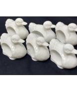 Vintage White Porcelain Duck Napkin Rings Lot of 6 Vintage Japan - $19.85 CAD