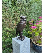 Elegant bronze owl sculpture with lifelike detail –  20x17x42cm - 6Kg - $699.95