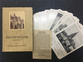 Authentic Antique Very Rare Old German Complete Card Set of 36 Cards in Box - £121.92 GBP