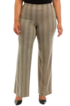 Anne Klein Women's Plus Size Pull on Wide Leg Pants- 3X- Anne Black,Latte - $22.00