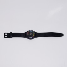 Vintage Swatch Watch Black 41mm “Time Is What You Make Of It” New Batter... - $37.90