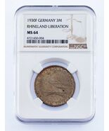 1930-F Germany 3 Mark Rhineland Liberation Graded by NGC as MS-64 KM #70 - €294,25 EUR