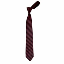 VTG RETRO Brooks Brothers Makers All Silk Neck Tie Navy Maroon Stripe - $22.72
