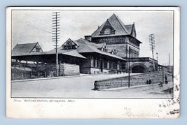 Ferrovia Terminal Stazione Depot Springfield Ma 1905 Udb Cartolina N13 - £4.01 GBP