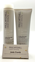 Paul Mitchell Clean Beauty Scalp Therapy Shampoo &amp; Conditioner 8.5 oz/Jade Comb - £28.64 GBP