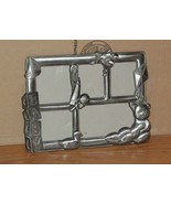 VTG.PEWTER BABY COLLAGE PICTURE FRAME~5 PICTURES~SAILBOAT~BLOCKS~TEDDY~R... - £11.67 GBP