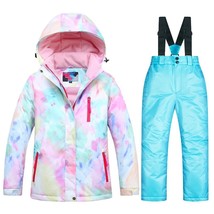 New Kids Ski Suit Children s Windproof Waterproof Warm Girls Snow Set Winter Ski - £172.81 GBP