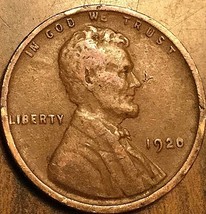 1920 Usa Lincoln Wheat Small Cent Penny - £2.26 GBP
