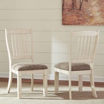 Bolanburg Rake-Back Upholstered Dining Side Chair (Set of 2) - Brown &amp; Beige - $162.99