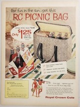 1958 Print Ad RC Royal Crown Cola Soda Pop Insulated Picnic Bag New York,NY - £10.52 GBP