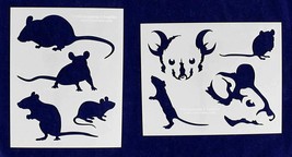 Mouse (Mice) Stencils Mylar 2 Pieces of 14 Mil 8" X 10" - Painting /Crafts/ Temp - $26.16