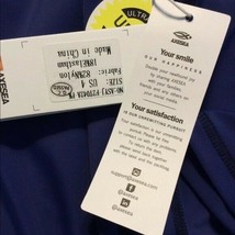 Axesea Youth Girl Swim Shirt Surf Blue Top Floral Sleeves Size 4 Nylon E... - £13.51 GBP