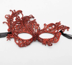 Red Sexy Lace Face Eye Mask Masquerade Ball Costume Party Festival Chris... - $13.38