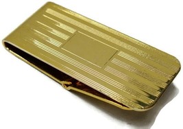 Gold Tone Engravable Money Clip Cash Holder Used - £23.45 GBP