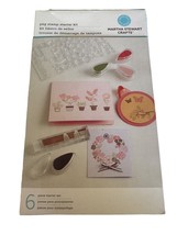 Martha Stewart Crafts Peg Stamp Starter Kit Acrylic Block Flower Pots Butterfly - £7.82 GBP