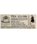 London Tea Company Clubs 1897 Advertisement Victorian Boston Mass ADBN1xxx - $27.56 CAD