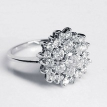 1.5 CT Imitation Diamant 14CT Plaqué or Blanc Serti Fiançailles Mariage Bague - £80.39 GBP