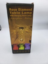 Rose Diamond Table Lamp USB Charging Night Light 16 Color Atmosphere Making - £10.95 GBP