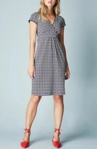 BODEN Dress Geometric Print All-Over Blue White Cotton Size 10P - $39.59
