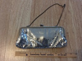 Vintage Clutch Handbag Ann Taylor Loft Silver - $20.34 CAD