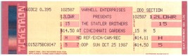 Statler Hermanos Concierto Ticket Octubre 25 1987 Cincinnati Ohio sin Ut... - £34.20 GBP