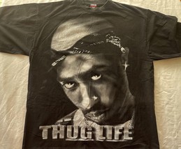 Vintage Tupac 2PAC Shirt Thug Life RARE Black 3XL Griffin Activewear Tupac - £115.06 GBP