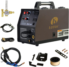 MIG140 120V Welder Flux Core &amp; Aluminum Gas Shielded Wire Welder with Argon Regu - £424.54 GBP