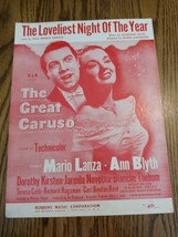 Vintage 1951 The Loveliest Night Of The Year Sheet Music/ Great Caruso /Lanza - £14.98 GBP