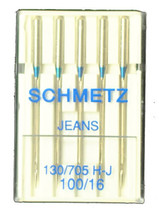 SCHMETZ Jeans/Denim Sewing Machine Needles Size 16, J-100B - $6.95