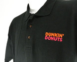 DUNKIN&#39; DONUTS Employee Uniform Polo Shirt Black Size XL NEW - $25.49