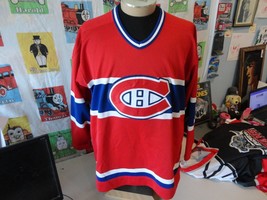Vintage 90s Montreal Canadiens CCM Center Ice NHL Pro Jersey Size 48 Fight Strap - £143.53 GBP