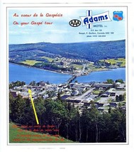 Adams Motel &amp; Restaurant Brochures Gaspe Quebec Canada 1970&#39;s - £21.75 GBP