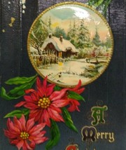 Christmas Postcard Gel MAB Max Feinberg 1911 Germany Series 18233 Lyon I... - $22.09
