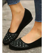 Rhinestone Flat Slip-Ons - $36.47 CAD