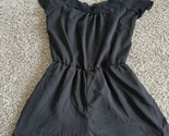 Decree Romper Cold Shoulder Short Sleeves Size Medium Black Lined Lace N... - $9.49